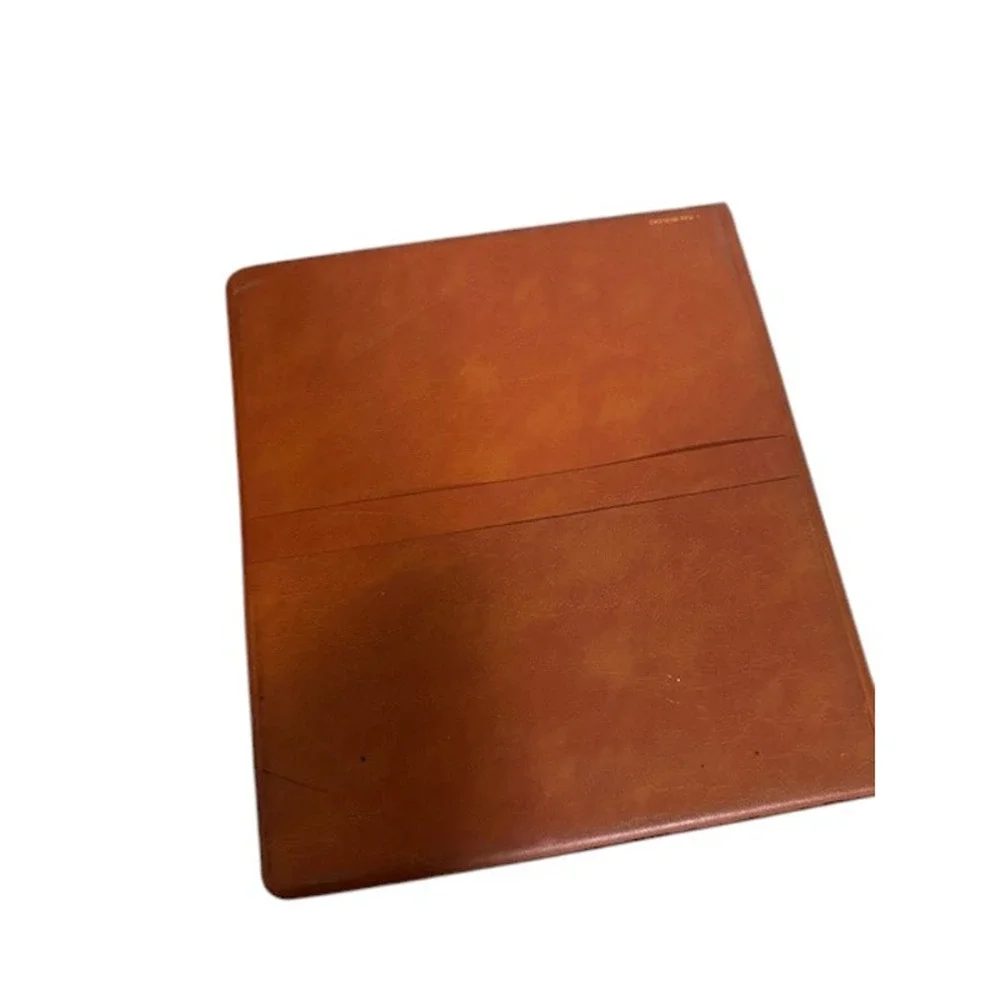 Atari Faux Leather Tan Portfolio Folder Game Holder Case With 4 Games VTG